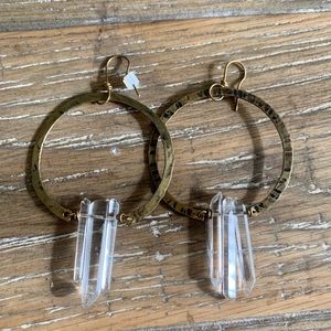 Lovely handmade crystal hoop earrings